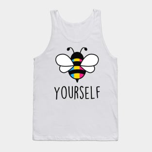 Cute Bee YourSelf Pansexual Bee Gay Pride LGBT Rainbow Gift Tank Top